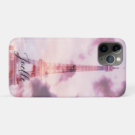 パリエッフェルパーソナライズされたタワー型名写真 Case-Mate iPhoneケース (裏面(横))