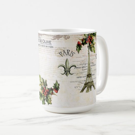 パリエッフェル塔のコーヒー・マグのクリスマス コーヒーマグカップ (正面右)