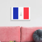 パリエッフェル塔のフランスのな旗のキャンバスのプリント キャンバスプリント (インサイチュ (リビング))