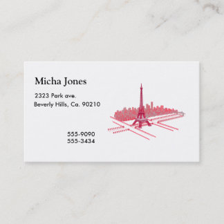 パリエッフェル塔のモダンのスケッチ 名刺