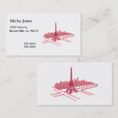 パリエッフェル塔のモダンのスケッチ 名刺 (正面/裏面)