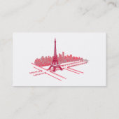 パリエッフェル塔のモダンのスケッチ 名刺 (裏面)
