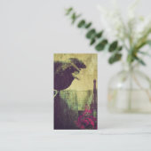 パリエッフェル塔の不気味なハロウィンのワタリガラスのカラス 名刺 (スタンド正面)