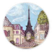 パリエッフェル塔の刺激を受けたな景色の引出しのノブ セラミックノブ (正面)