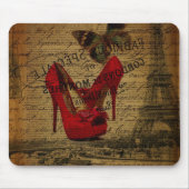 パリエッフェル塔の小剣のファッショニスタ台本を書きます マウスパッド (正面)