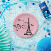 パリエッフェル塔の紙皿 ペーパープレート (パーティー)