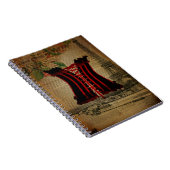 パリエッフェル塔の花のヴィンテージのコルセット ノートブック (右側)