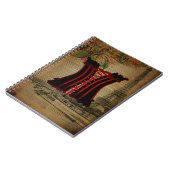 パリエッフェル塔の花のヴィンテージのコルセット ノートブック (左側)