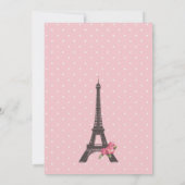 パリエッフェル塔の誕生日のパーティの招待状 招待状 (裏面)