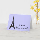 パリエッフェル塔 カード (黄色い花)
