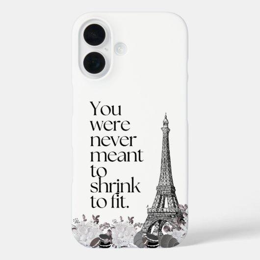 パリエッフェル塔 モチベーショナル 引用符 ウォールアート Case-Mate iPhoneケース (裏面)