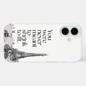 パリエッフェル塔 モチベーショナル 引用符 ウォールアート Case-Mate iPhoneケース (裏面 (横))