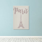 パリエレガントエッフェルタワーキャンバスウォールアート キャンバスプリント (インサイチュ (ウッドフロア))