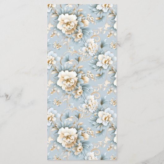 パリエレガントエッフェルタワーパウダーブルー結婚ズ メニュー (裏面)