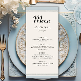 パリエレガントエッフェルタワーパウダーブルー結婚ズ メニュー