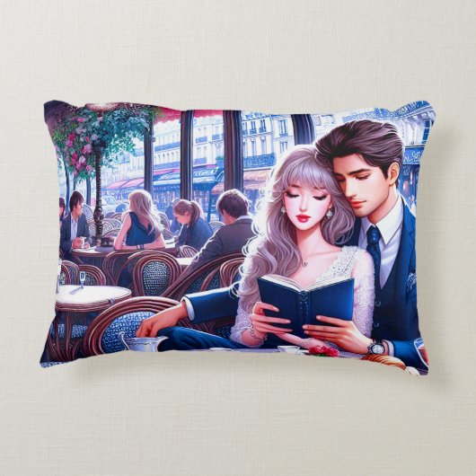 パリエレガントシアカフェデート：ロマンチックな脱出 アクセントクッション (裏面)