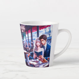 パリエレガントシアカフェデート：ロマンチックな脱出 カフェラテマグ