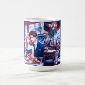 パリエレガントシアカフェデート：ロマンチックな脱出 コーヒーマグカップ (中央)