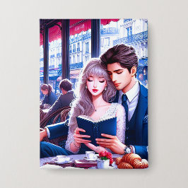 パリエレガントシアカフェデート：ロマンチックな脱出 缶バッジ