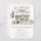 パリエレガントスフランスのアンボンジュールベベベビーブシャワー 招待状 (正面)