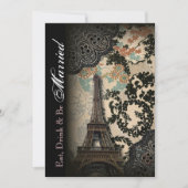 パリエレガントスフローラヴィンテージリハーサルディナー 招待状 (正面)