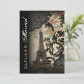 パリエレガントスフローラヴィンテージリハーサルディナー 招待状 (スタンド正面)