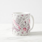 パリエレガントフランスファッションスケッチ コーヒーマグカップ (正面右)