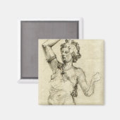 パリオペラ彫刻スケッチ磁石 – 2" x 2" マグネット (正面/裏面)