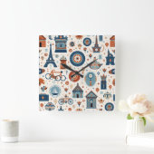 パリオリンピック時計 スクエア壁時計 (ホーム)