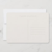 パリカフェはがきリネンノートカード固定式5x7 招待状 (裏面)