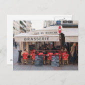 パリカフェはがき – パリ,フランス ポストカード (正面/裏面)