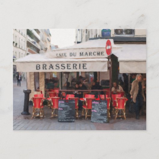 パリカフェはがき – パリ,フランス ポストカード (正面)