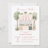 パリカフェアフタヌーンベビーシャワー 招待状 (正面)