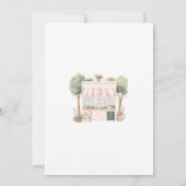 パリカフェアフタヌーンベビーシャワー 招待状 (裏面)