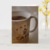 パリカフェコーヒーノートカード カード (黄色い花)