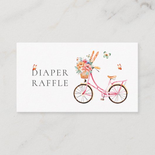 パリカフェブランジェリーウォーターカラーおむつラッフル エンクロージャーカード (正面)