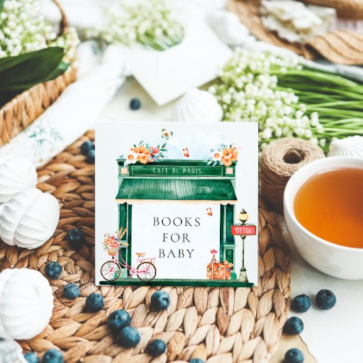 パリカフェブランジェリーウォーターカラーブックベビーE エンクロージャーカード