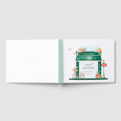 パリカフェブランジェリーウォーターカラーベビーシャワー ゲストブック (全面)