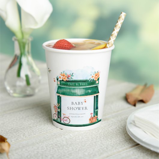 パリカフェブランジェリーウォーターカラーベビーシャワー 紙コップ (インサイチュ)