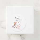 パリカフェブランジェリーピンク自転車の水彩画 フェイバータグ (インサイチュ)