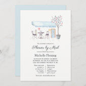 パリカフェベビー又はブライダルシャワーバイメール 招待状 (正面/裏面)