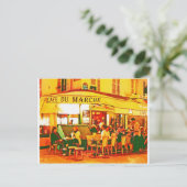 パリカフェ水彩 ポストカード (スタンド正面)