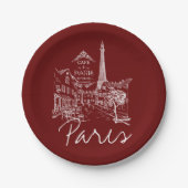 パリカフェ紙プレート ペーパープレート (正面)