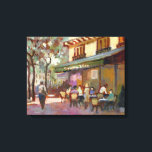 パリカフェ キャンバスプリント<br><div class="desc">8x10～24x36のサイズのパリの歩道カフェ。側面包まれたに画像。色は金ゴールド、緑、ピンク。REIFSNYDERフランスのによるアート©</div>