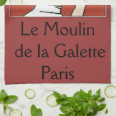 パリカフェ、追加文字 キッチンタオル (折り畳み)