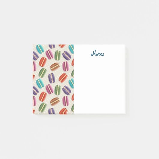 パリカラフルのマカロンパターン ポストイット (正面)