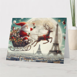 パリカラフルの雰囲気のクリスマスカード カード