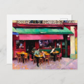 パリカラフルコーヒー店 ポストカード (正面/裏面)