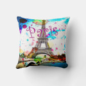 パリカラフルデザイン枕 クッション (裏面)