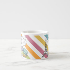 パリカラフルマカロンエッフェルタワーモノグラム エスプレッソカップ